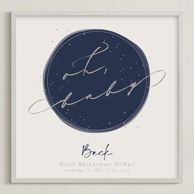 "Stardust Planet" - Personalized Art Print in Stardust by Kennedi Shaw - Framed