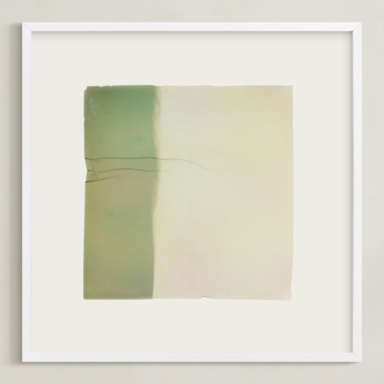 "Quatrain 1" - Art Print in Avocado by Kamala Nahas - Framed