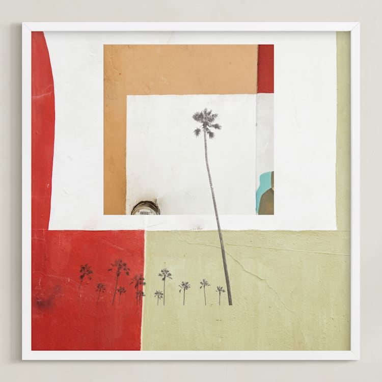 "California Abstract 1" - Art Print in Warm Multi by Shannon Howard - Framed