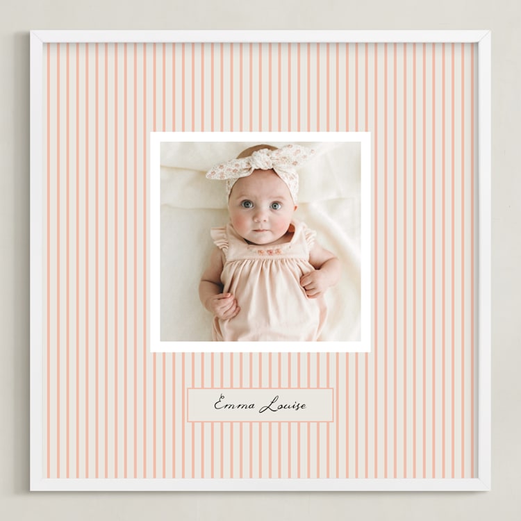 "Framed Photo: Preppy Stripes" - Framed Photo in Cantelope by Benita Crandall - Framed