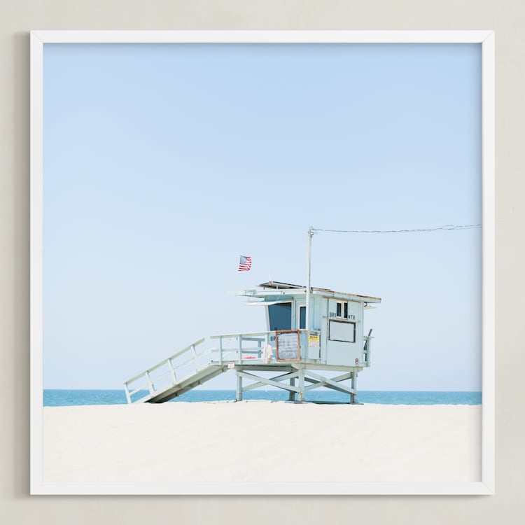 "Venice Beach" - Art Print in Color by Jessica C Nugent - Framed