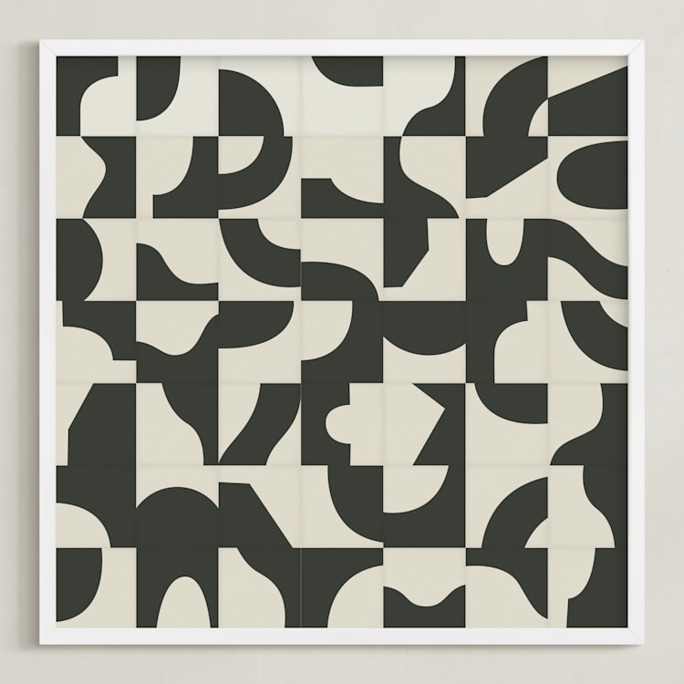 "Off The Grid 04" - Art Print in Vintage by Jennifer Morehead - Framed