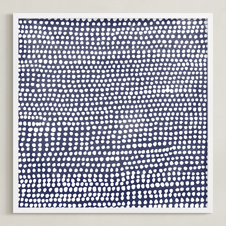 "Dance II" - Art Print in Blue by Kerry Doyle - Framed