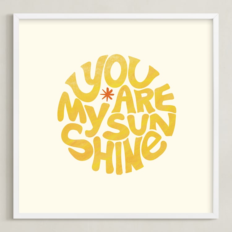 "Forever Sunshine" - Art Print in Sunflower by Carrie ONeal - Framed