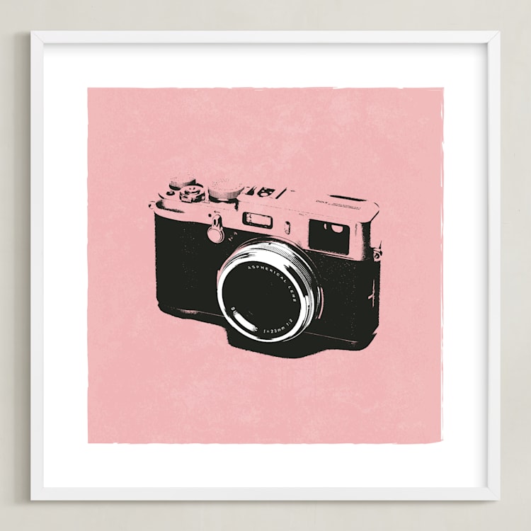 "Strike a Pose" - Art Print in Cotton Candy by Ilene Guy - Framed