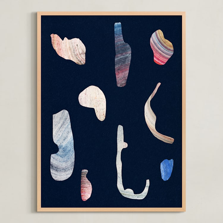 "Ancient Shapes 2" - Art Print in Prehistoric by Sumak Studio - Framed