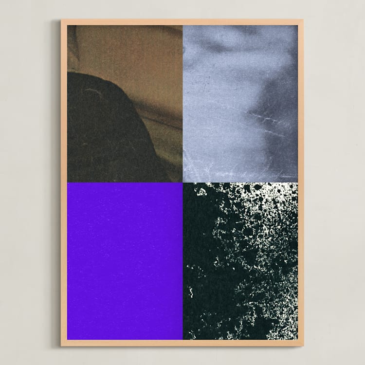 "Quartet 1" - Art Print in Ultra Violet by Sumak Studio - Framed
