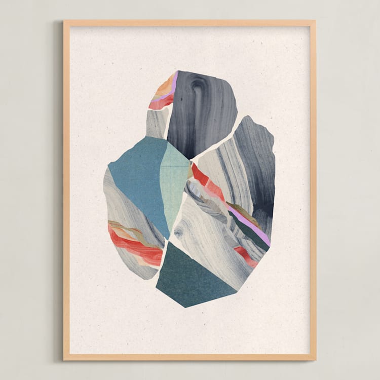 "abstract geological form I" - Art Print in Mineral by Sumak Studio - Framed