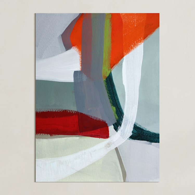 "Meeting Place 3" - Art Print in Tangerine by Karyn Denten - Unframed