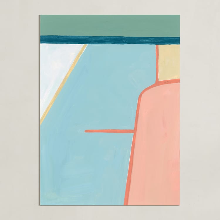 "I Think I Could Be Happy Here I" - Art Print in Earth Tone Green by Christina Flowers - Unframed