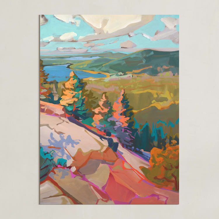 "Side Lines 2" - Art Print in Pine by Jess Franks - Unframed