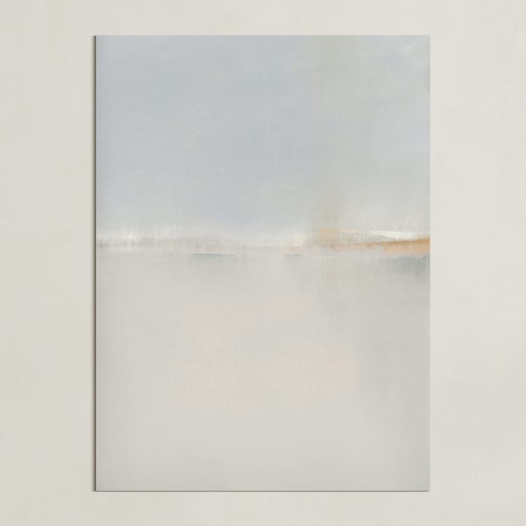 "Winter Beach" - Art Print in White by Sadie Holden - Unframed