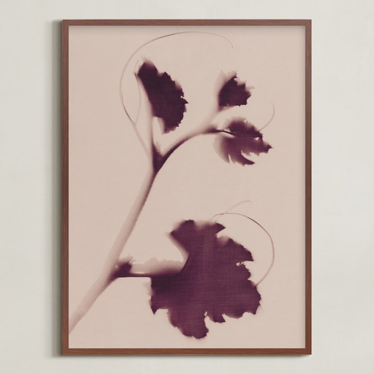 "Leaf and Vine" - Art Print in Mulberry by Kamala Nahas - Framed
