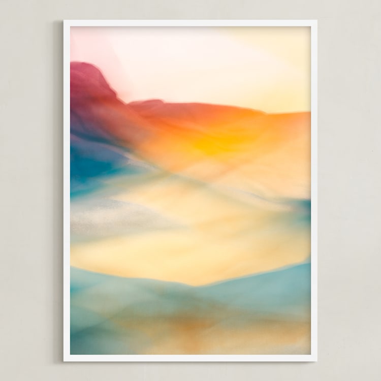 "Rays of Gold 1" - Art Print in Golden Rays by Helen Makadia - Framed