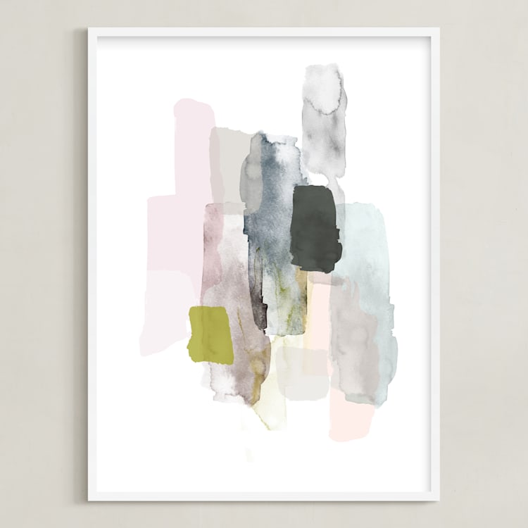 "Weathered" - Art Print in Slate by Melanie Severin - Framed
