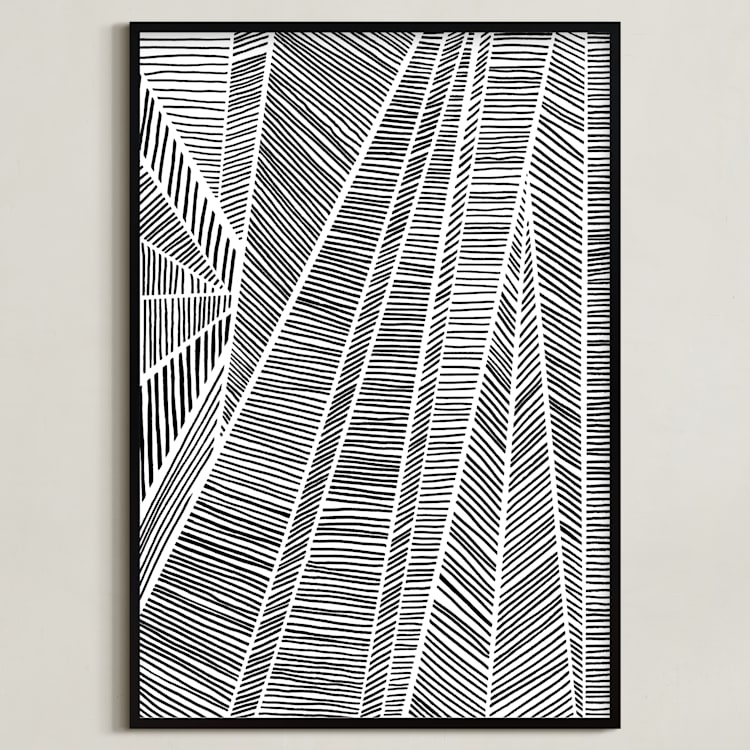 "Merging" - Art Print in Midnight by raven erebus - Framed