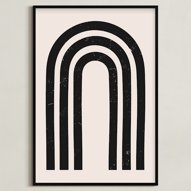 "Arcs I" - Art Print in Blush by Iveta Angelova - Framed
