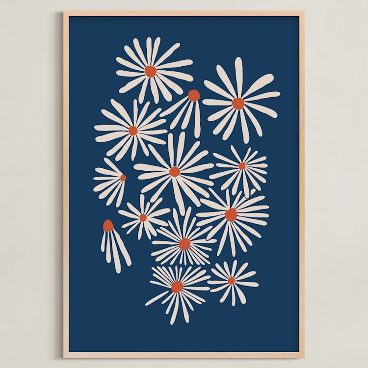 "Vintage Floral Set II" - Art Print in Vintage by Kate Capone - Framed