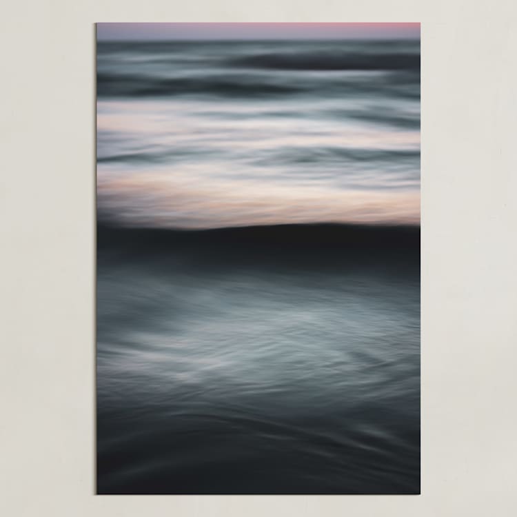 "The Uniqueness of Waves XXVIII" - Art Print in Dusk Green by Tal Paz-Fridman - Unframed