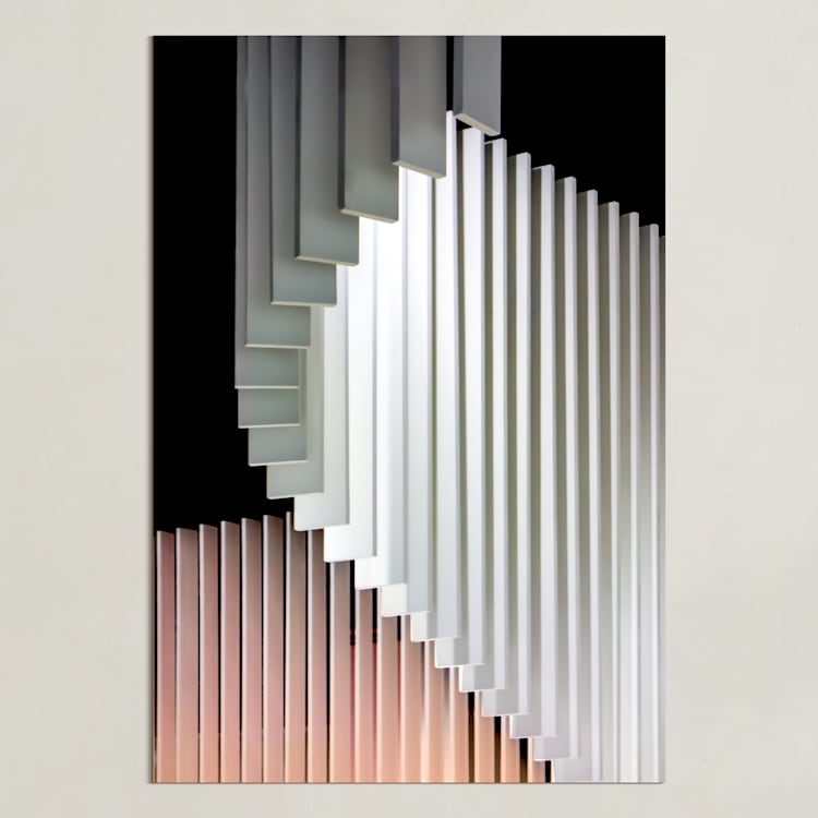 "Stacked Curvature " - Art Print in Creamy Neutrals by Lisa Sundin - Unframed