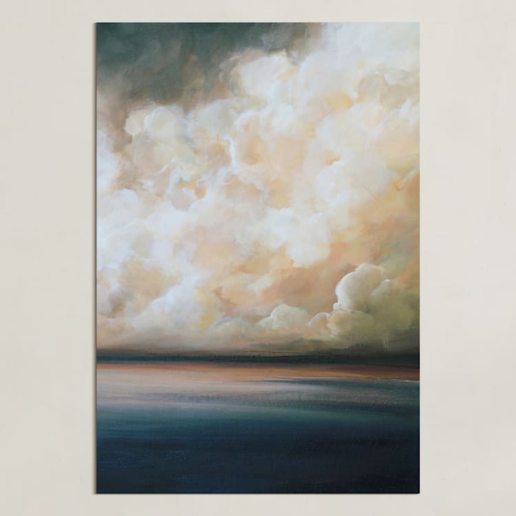"Reunion 2" - Art Print in Peach by Mya Bessette - Unframed