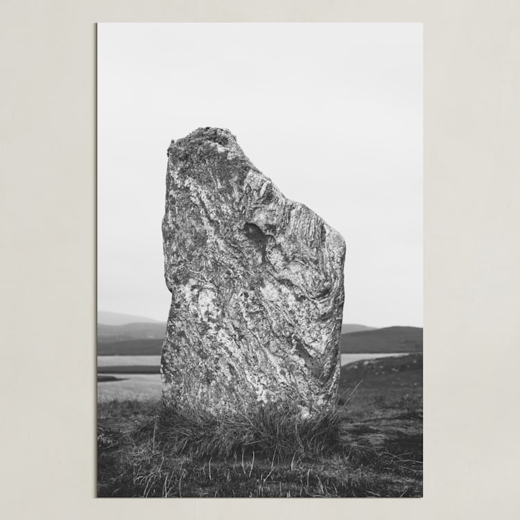 "Standing Stones IV" - Art Print in Black and White by Kamala Nahas - Unframed