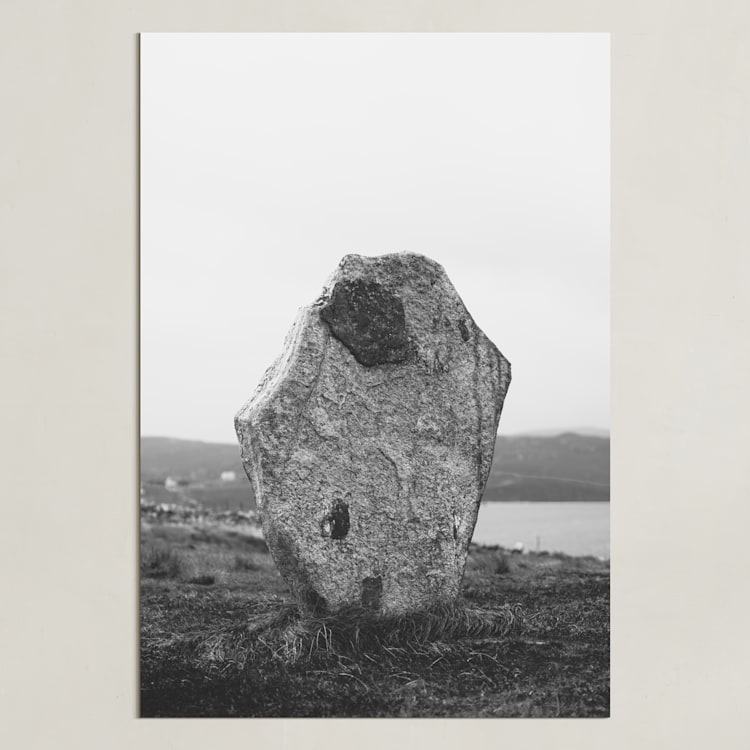 "Standing Stones I" - Art Print in Black and White by Kamala Nahas - Unframed