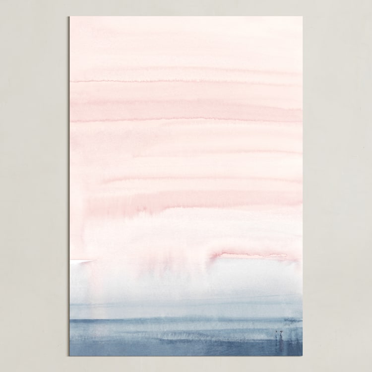 "Cascading Sky" - Art Print in Blush Pink by Little Valley Studio - Unframed