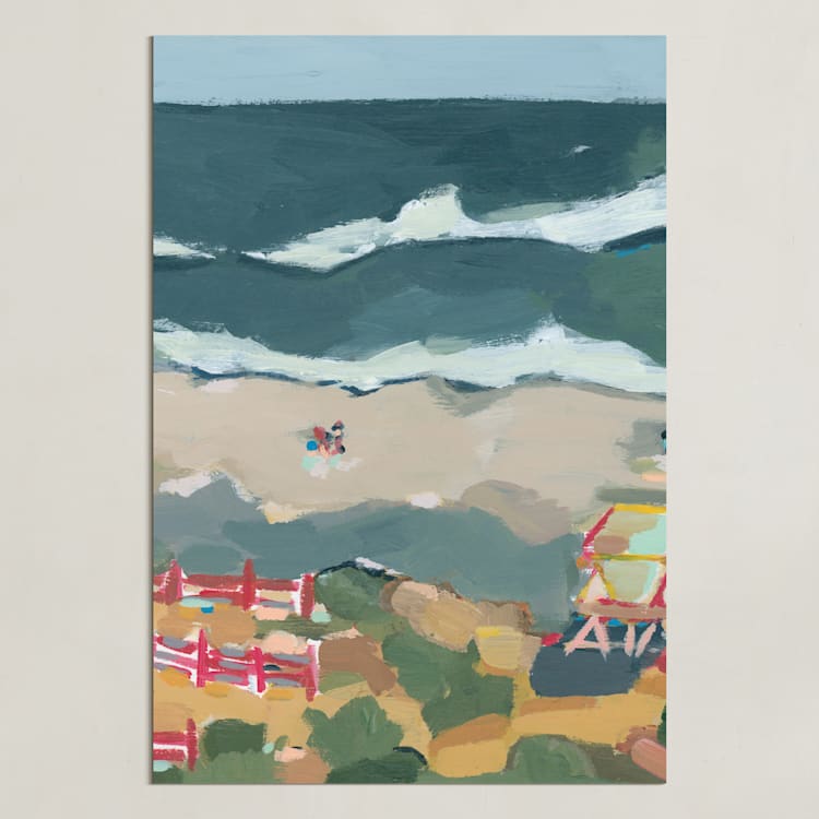 "Leucadia I" - Art Print in Pacific Blue by Rachel Mercier - Unframed