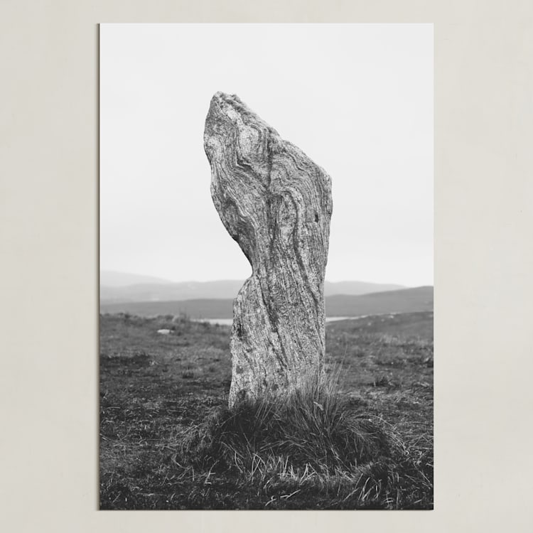 "Standing Stones II" - Art Print in Black and White by Kamala Nahas - Unframed