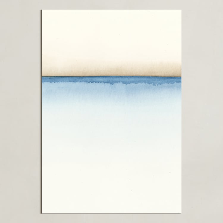 "Playa One" - Art Print in Nautical Blue by Emily Magone - Unframed