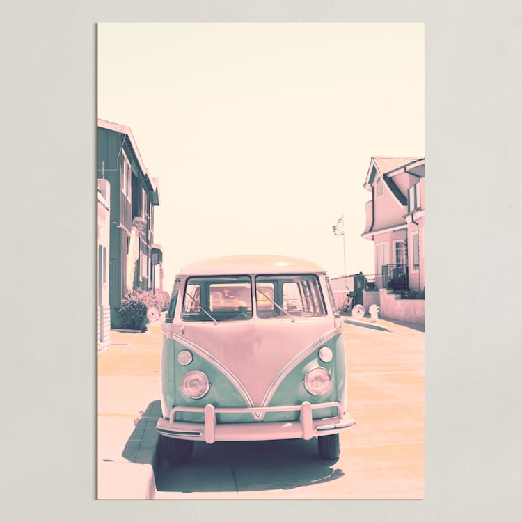"Retro Times" - Art Print in Retro pink by Caroline Mint - Unframed