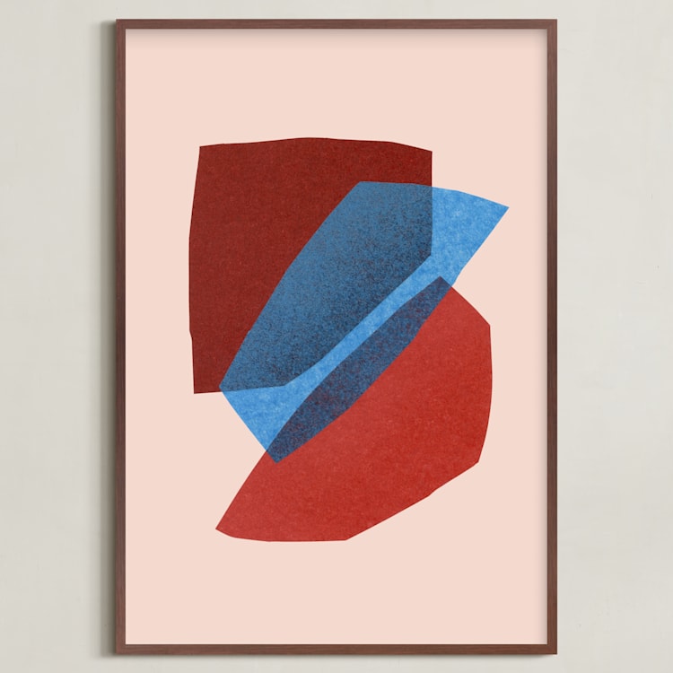 "paper space I" - Art Print in rocket pop by Carrie Moradi - Framed