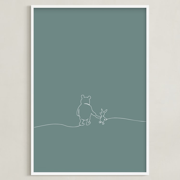 "A Simple Stroll" - Art Print in Forest by Britt Mills - Framed