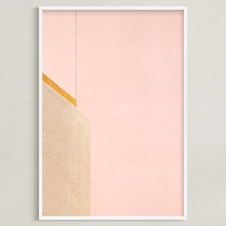 "A Balanced Arch II" - Art Print in Creamy Pink by Lisa Sundin - Framed