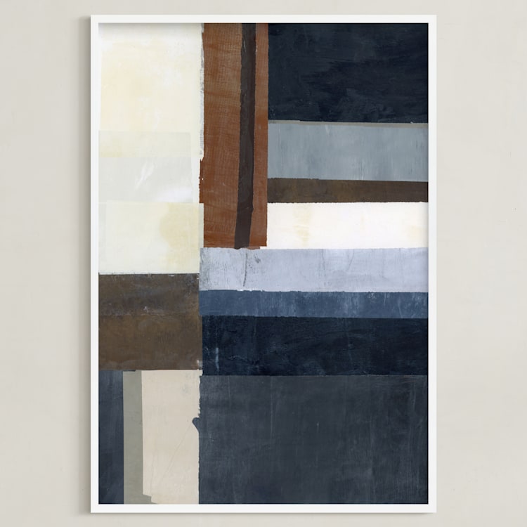 "Maverick" - Art Print in marine by Sara Hicks Malone - Framed