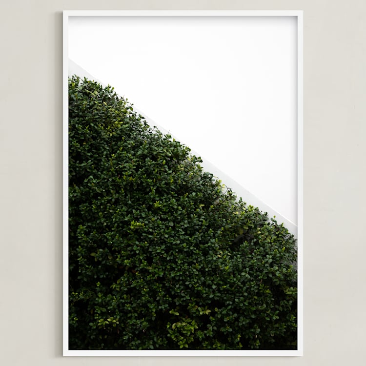 "verdant garden I" - Art Print in leaf by Sara Hicks Malone - Framed