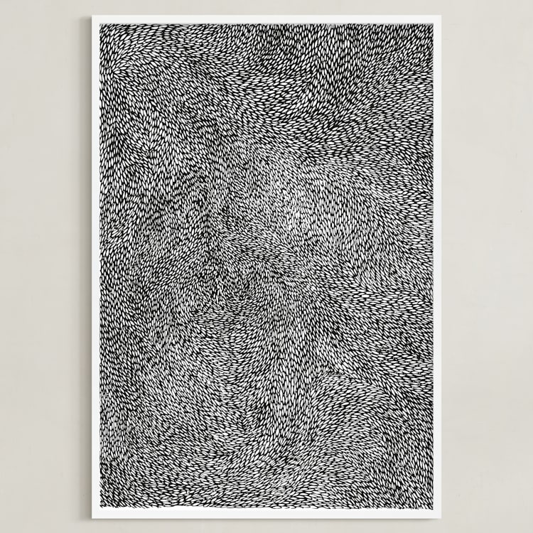 "10,000 Grains" - Art Print in Charcoal by Bryn Wears-Fitipaldi - Framed