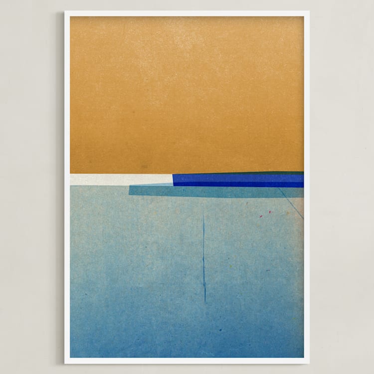 "Horizons II" - Art Print in Marigold by Sumak Studio - Framed