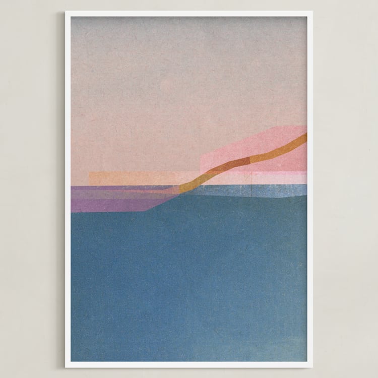 "Horizons IV" - Art Print in ocean by Sumak Studio - Framed