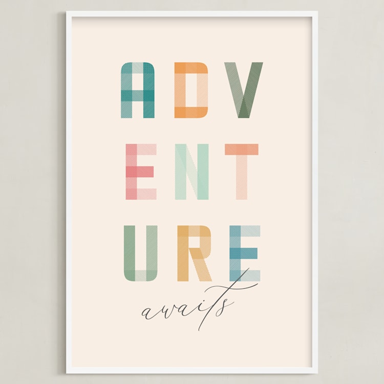 "Adventure Lies Ahead" - Art Print in Paper by Brandy Folse - Framed