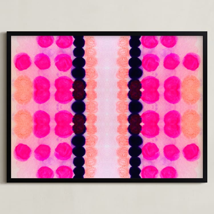 "Still Not Scared" - Art Print in Magenta by HAPI ART - Framed