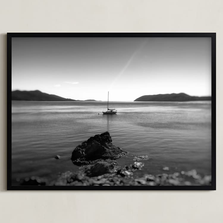 "Silence" - Art Print in Mist Gray by Michelee Scott - Framed