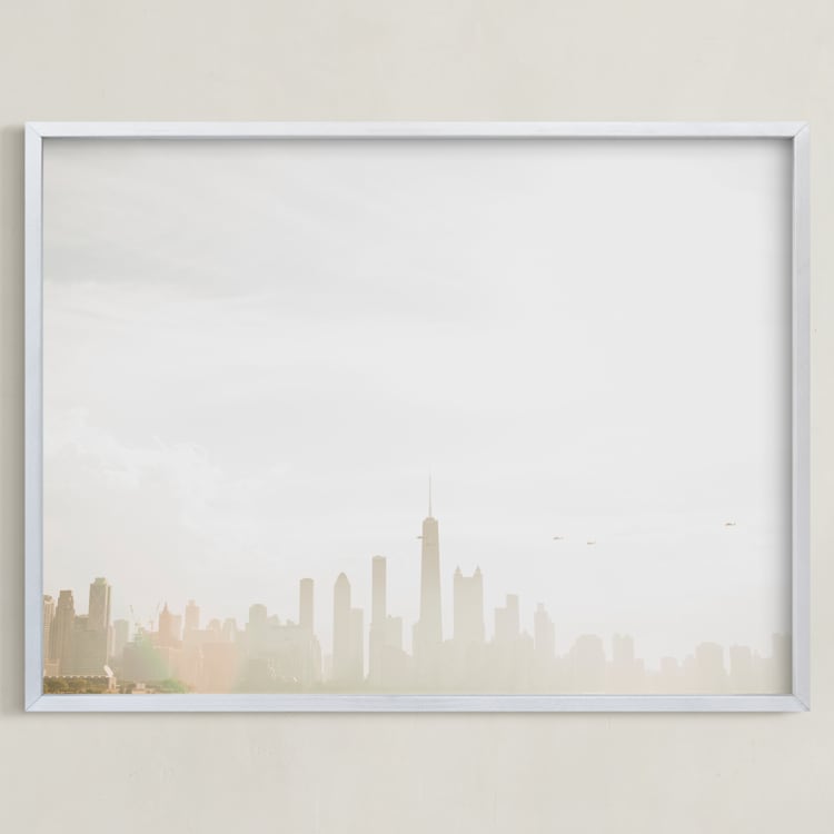 "Broad Shoulders" - Art Print in Midwest Grain by Oriana Koren - Framed