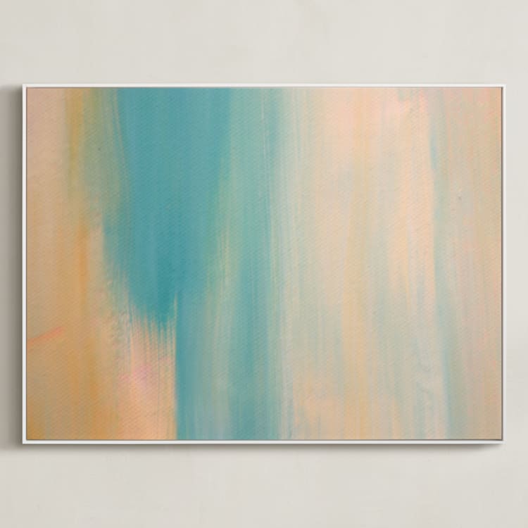 "Serenity" - Art Print in Powder Blue by Artsy Canvas Girl Designs - Framed Canvas