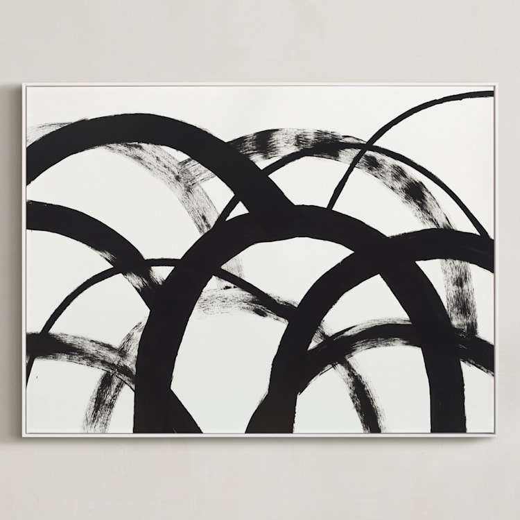 "Mountain Shadows No. 2" - Art Print in Shadow Black by Christina Flowers - Framed Canvas