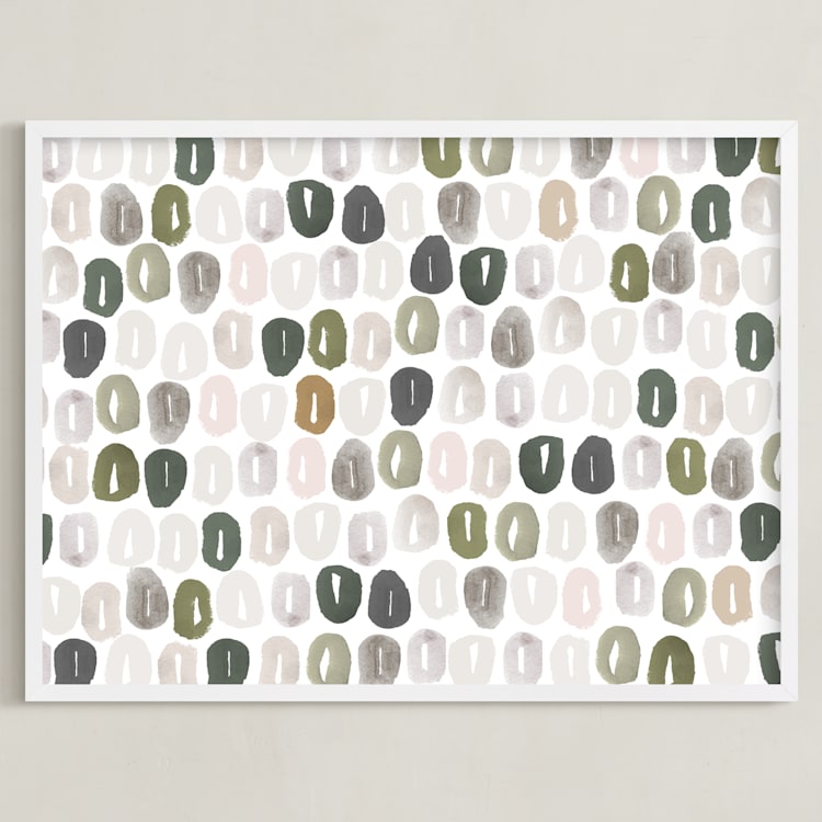 "standout" - Art Print in Olive by Melanie Severin - Framed