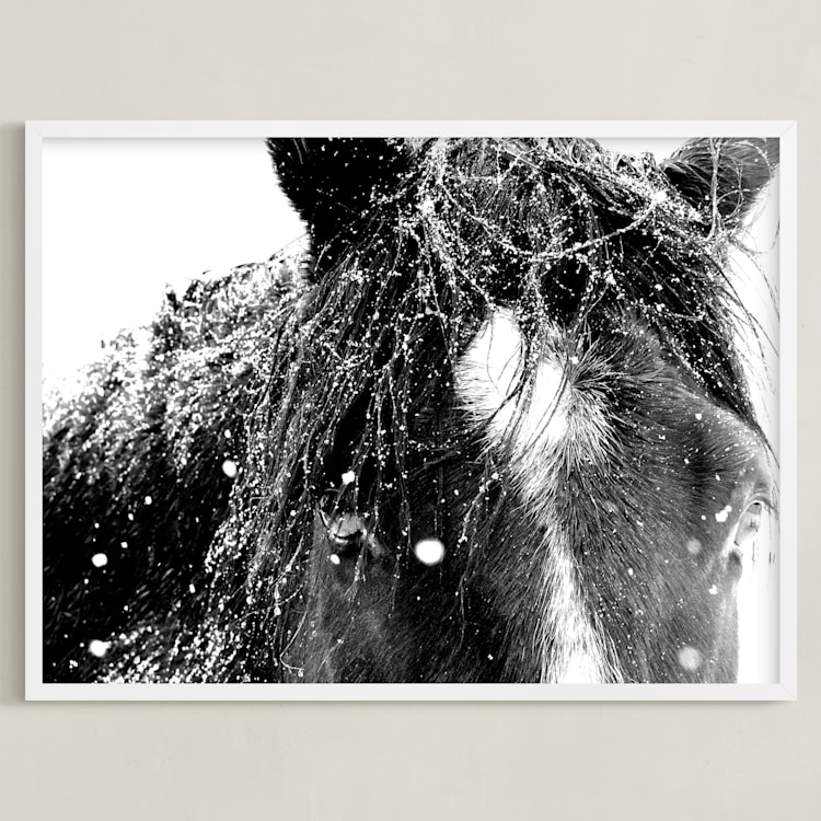 "End Of The Storm" - Art Print in Noir by Leslie Le Coq - Framed