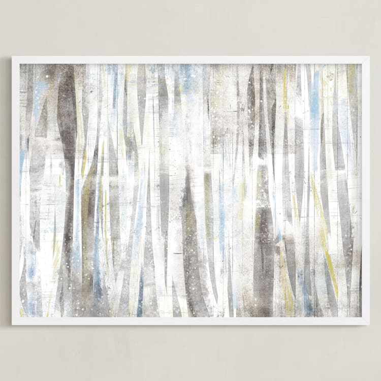 "Serene Forest" - Art Print in Taupe by Hooray Creative - Framed