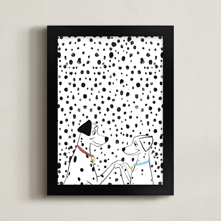 "Dalmatian Invasion" - Art Print in Spotted by Robin Ott - Framed